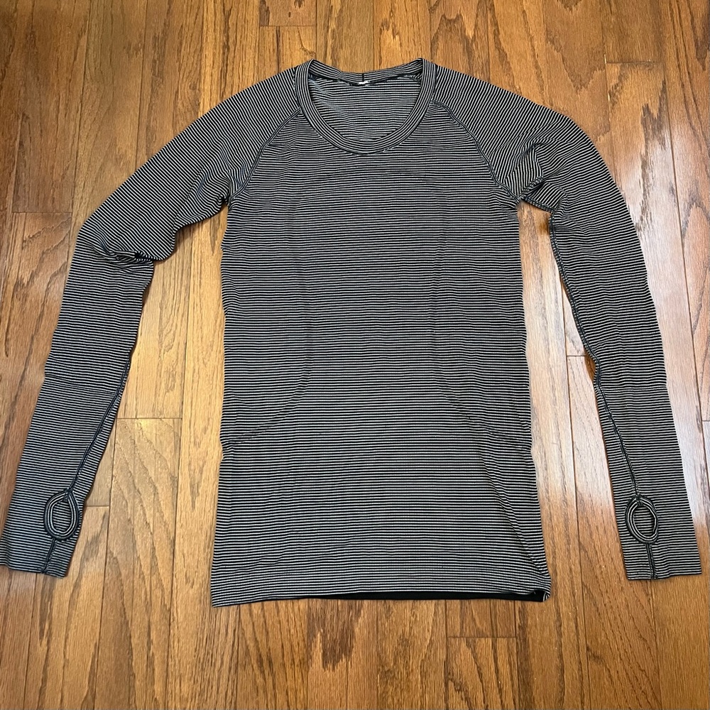 Lululemon Swiftly Striped Long Sleeve Shirt